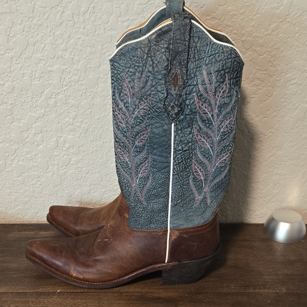 Old West Womens‎ Leather Cowgirl Boots